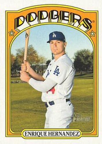 #459 Enrique Hernandez - Los Angeles Dodgers - 2021 Topps Heritage Baseball
