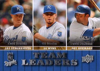 #459 Zack Greinke / Gil Meche / David DeJesus - Kansas City Royals - 2009 Upper Deck Baseball
