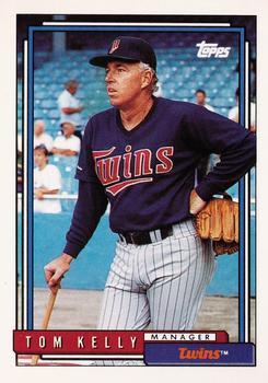#459 Tom Kelly - Minnesota Twins - 1992 Topps Baseball