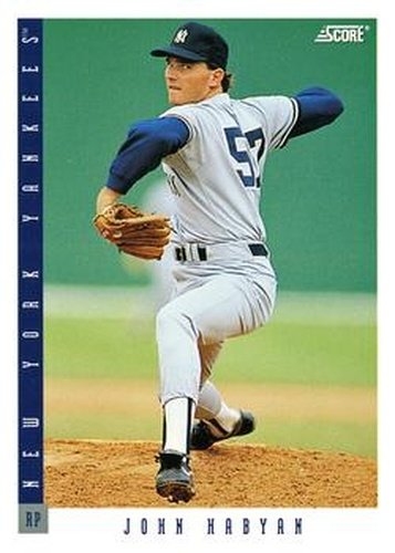 #459 John Habyan - New York Yankees - 1993 Score Baseball