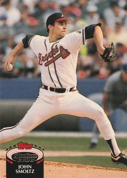 #459 John Smoltz - Atlanta Braves - 1992 Stadium Club Baseball
