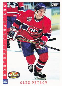 #459 Oleg Petrov - Montreal Canadiens - 1993-94 Score Canadian Hockey