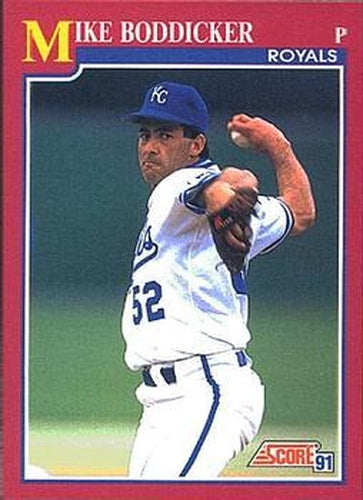 #45T Mike Boddicker - Kansas City Royals - 1991 Score Rookie & Traded Baseball