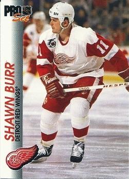 #45 Shawn Burr - Detroit Red Wings - 1992-93 Pro Set Hockey