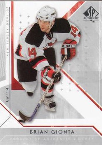 #45 Brian Gionta - New Jersey Devils - 2006-07 SP Authentic Hockey