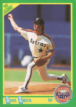 #45 Dave Smith - Houston Astros - 1990 Score Baseball
