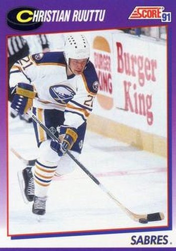 #45 Christian Ruuttu - Buffalo Sabres - 1991-92 Score American Hockey