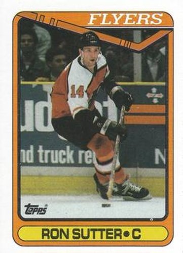 #45 Ron Sutter - Philadelphia Flyers - 1990-91 Topps Hockey