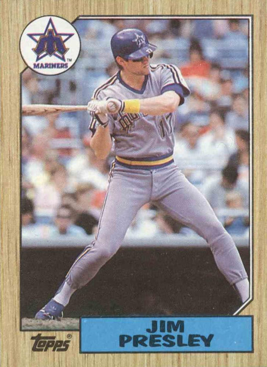 #45 Jim Presley - Seattle Mariners - 1987 Topps Baseball