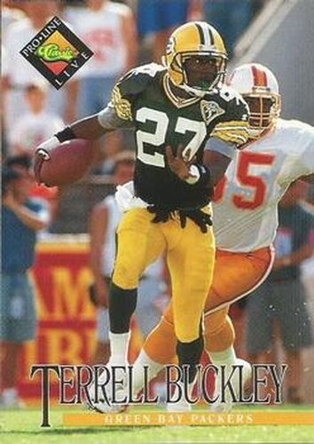 #45 Terrell Buckley - Green Bay Packers - 1994 Pro Line Live Football