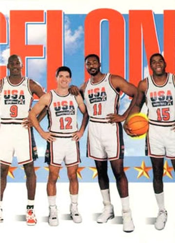 #545 Michael Jordan / John Stockton / Karl Malone / Magic Johnson - USA - 1991-92 SkyBox Basketball