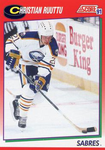 #45 Christian Ruuttu - Buffalo Sabres - 1991-92 Score Canadian Hockey