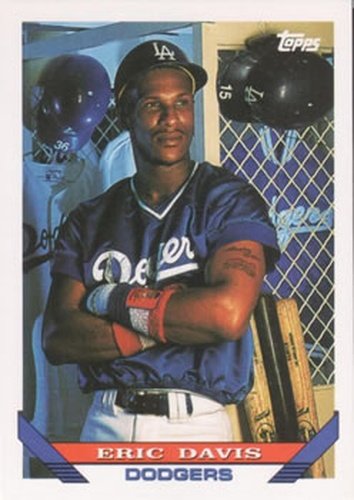 #745 Eric Davis - Los Angeles Dodgers - 1993 Topps Baseball