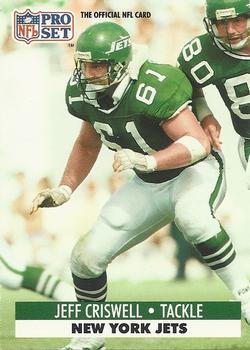 #245 Jeff Criswell - New York Jets - 1991 Pro Set Football