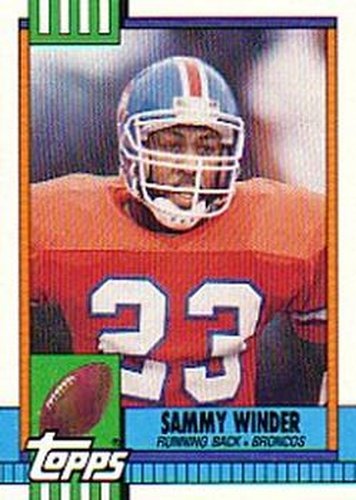#45 Sammy Winder - Denver Broncos - 1990 Topps Football