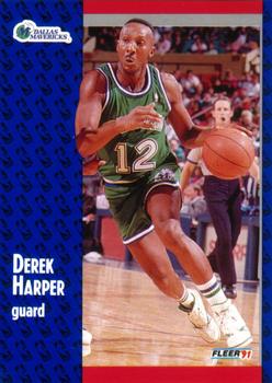 #45 Derek Harper - Dallas Mavericks - 1991-92 Fleer Basketball