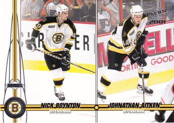 #45 Nick Boynton / Johnathan Aitken - Boston Bruins - 2000-01 Pacific Hockey