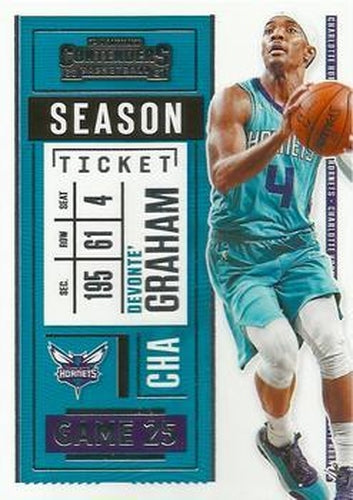 #45 Devonte' Graham - Charlotte Hornets - 2020-21 Panini Contenders Basketball