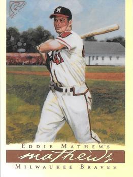 #45 Eddie Mathews - Milwaukee Braves - 2003 Topps Gallery Hall of Fame - Artist's Proofs Baseball