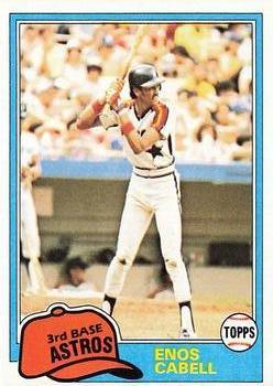 #45 Enos Cabell - Houston Astros - 1981 Topps Baseball