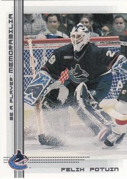 #45 Felix Potvin - Vancouver Canucks - 2000-01 Be a Player Memorabilia Hockey
