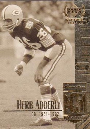 #45 Herb Adderley - Green Bay Packers - 1999 Upper Deck Century Legends Football