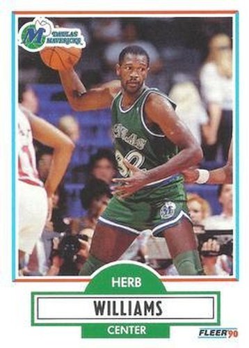 #45 Herb Williams - Dallas Mavericks - 1990-91 Fleer Basketball