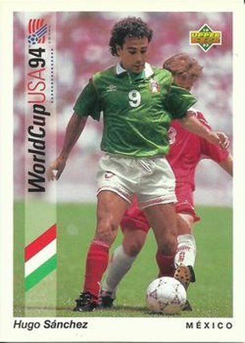 #45 Hugo Sanchez - Mexico - 1993 Upper Deck World Cup Preview English/Spanish Soccer