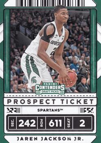 #45 Jaren Jackson Jr. - Michigan State Spartans - 2020 Panini Contenders Draft Picks Basketball