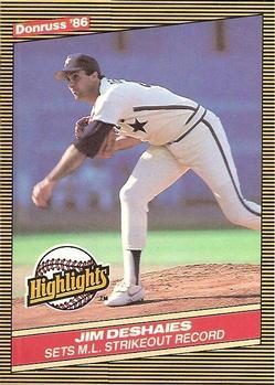 #45 Jim Deshaies - Houston Astros - 1986 Donruss Highlights Baseball