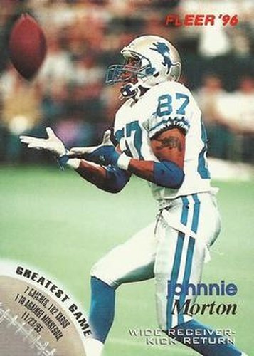 #45 Johnnie Morton - Detroit Lions - 1996 Fleer Football