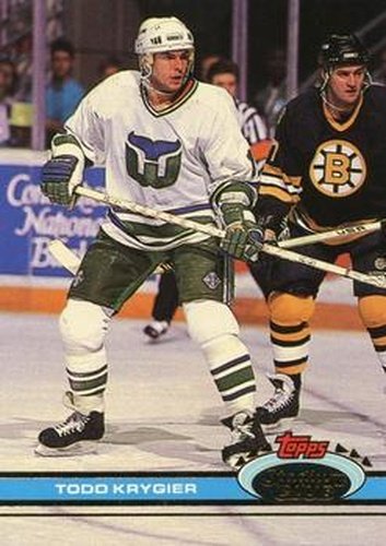 #45 Todd Krygier - Hartford Whalers - 1991-92 Stadium Club Hockey