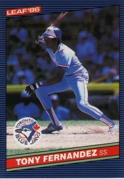 #45 Tony Fernandez - Toronto Blue Jays - 1986 Leaf Baseball