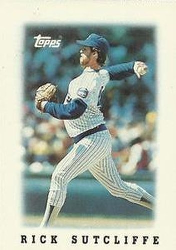 #45 Rick Sutcliffe - Chicago Cubs - 1988 Topps Major League Leaders Minis Baseball