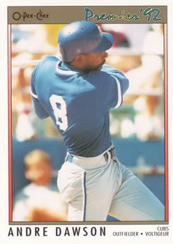 #45 Andre Dawson - Chicago Cubs - 1992 O-Pee-Chee Premier Baseball