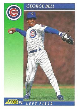 #45 George Bell - Chicago Cubs - 1992 Score Baseball
