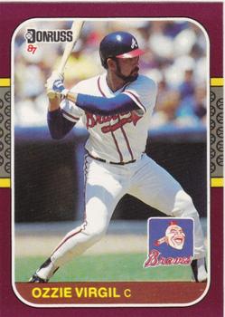 #45 Ozzie Virgil - Atlanta Braves - 1987 Donruss Opening Day Baseball