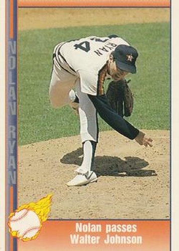 #45 Passes Walter Johnson - Houston Astros - 1991 Pacific Nolan Ryan Texas Express I Baseball