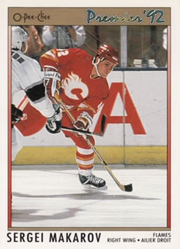 #45 Sergei Makarov - Calgary Flames - 1991-92 O-Pee-Chee Premier Hockey