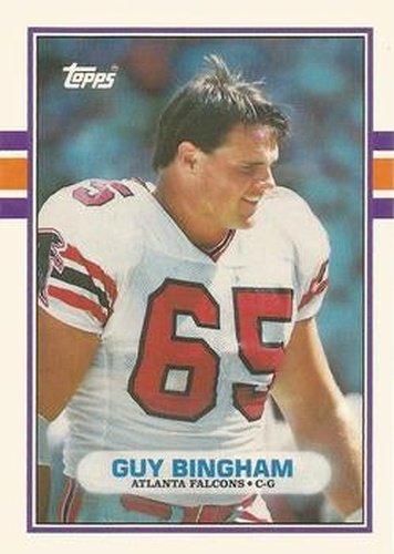 #45T Guy Bingham - Atlanta Falcons - 1989 Topps Traded Football