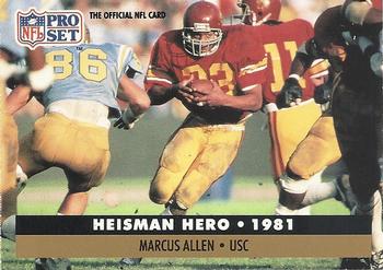 #45 Marcus Allen - USC Trojans / Los Angeles Raiders - 1991 Pro Set Football