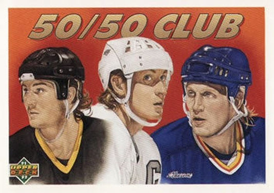#45 Mario Lemieux / Wayne Gretzky / Brett Hull - Pittsburgh Penguins / Los Angeles Kings / St. Louis Blues - 1991-92 Upper Deck Hockey