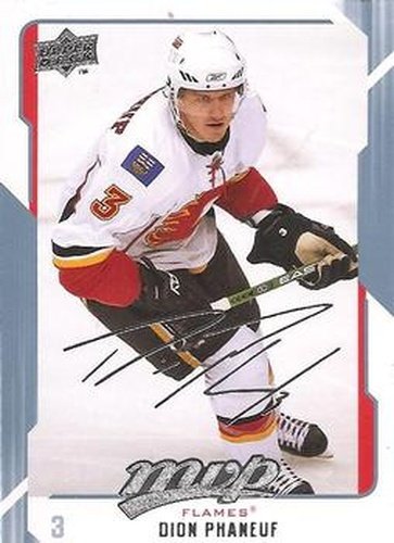 #45 Dion Phaneuf - Calgary Flames - 2008-09 Upper Deck MVP Hockey