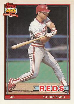 #45 Chris Sabo - Cincinnati Reds - 1991 O-Pee-Chee Baseball