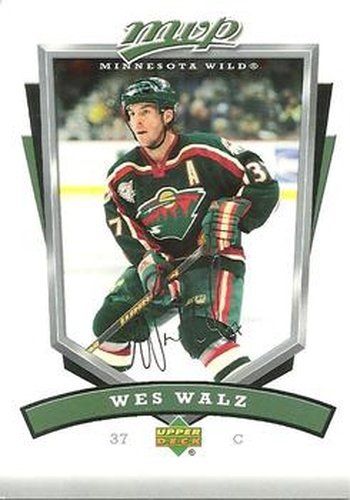 #145 Wes Walz - Minnesota Wild - 2006-07 Upper Deck MVP Hockey