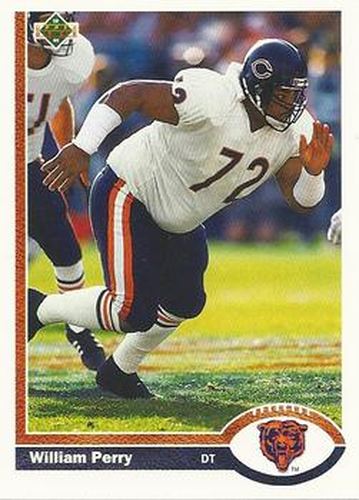 #45 William Perry - Chicago Bears - 1991 Upper Deck Football