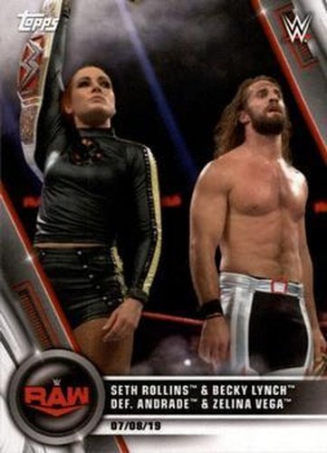 #45 Seth Rollins & Becky Lynch def. Andrade & Zelina Vega - 2020 Topps WWE Women's Division Wrestling