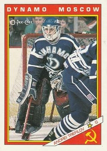 #45R Andrei Trefilov - Dynamo Moscow - 1991-92 O-Pee-Chee Hockey - Sharks & Russians