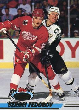#45 Sergei Fedorov - Detroit Red Wings - 1993-94 Stadium Club Hockey