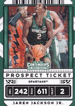 #45b Jaren Jackson Jr. - Michigan State Spartans - 2020 Panini Contenders Draft Picks Basketball